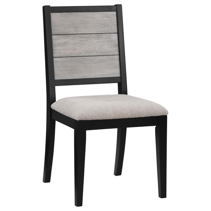 (image for) Elodie Wood Dining Side Chair Grey and Black (Set of 2)