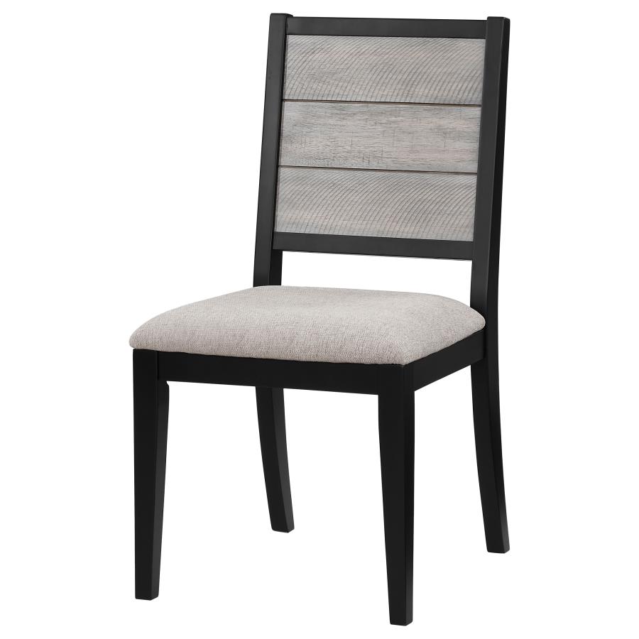 (image for) Elodie Wood Dining Side Chair Grey and Black (Set of 2)