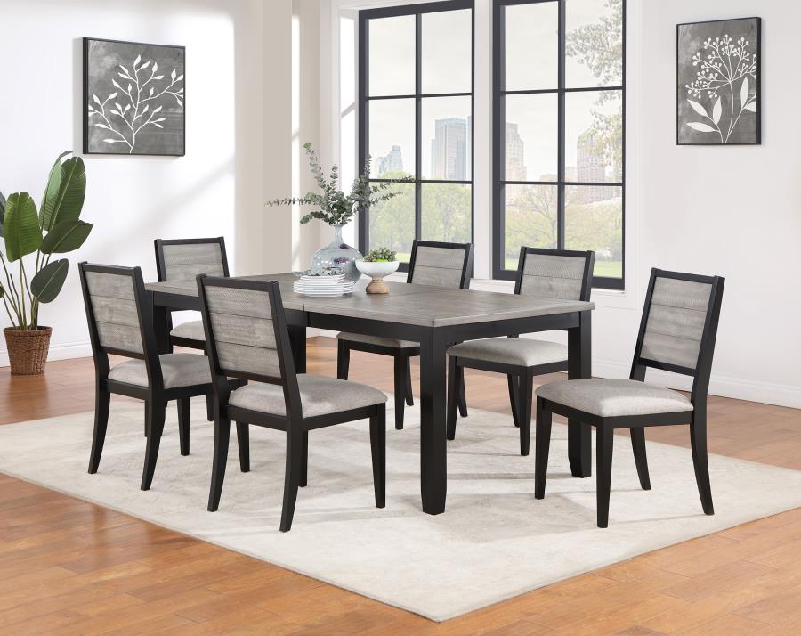 (image for) Elodie Wood Dining Side Chair Grey and Black (Set of 2)