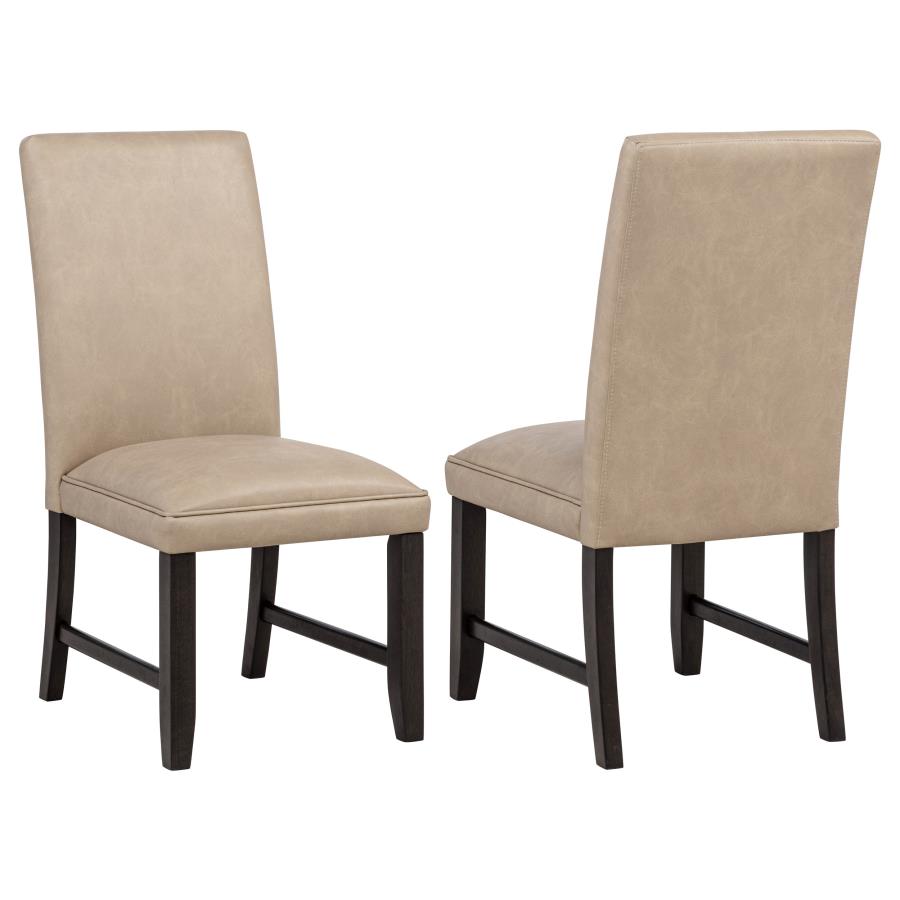 (image for) Averill Faux Leather Upholstered Dining Side Chair Tan (Set of 2)