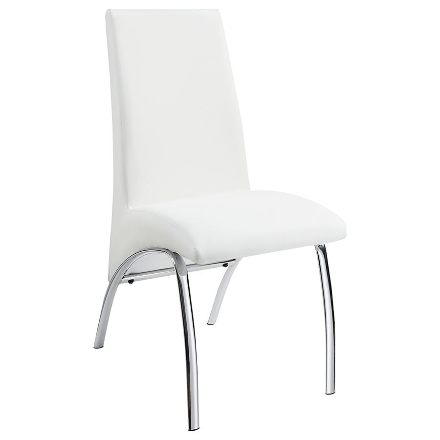 (image for) Bishop Upholstered Dining Side Chair White (Set of 2)