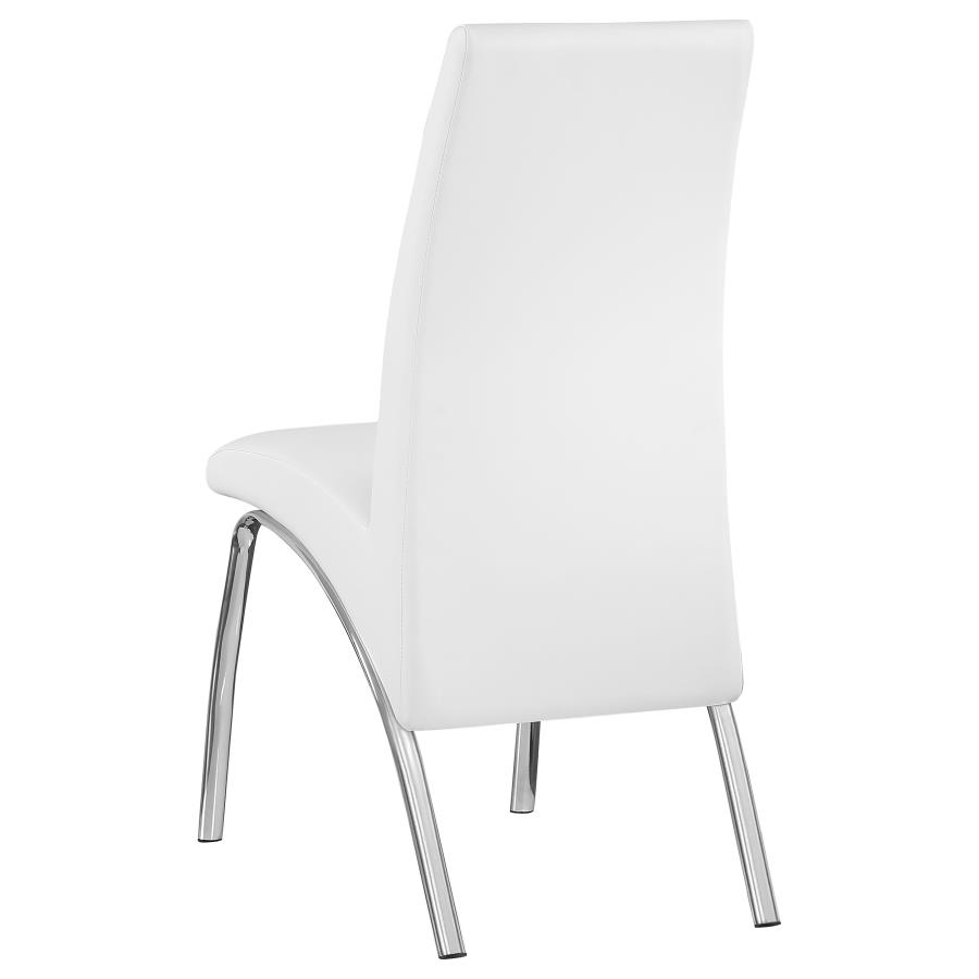 (image for) Bishop Upholstered Dining Side Chair White (Set of 2)