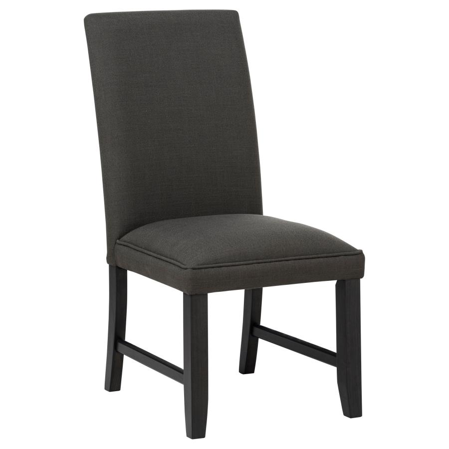 (image for) Berning Fabric Upholstered Parson Side Chair Charcoal Grey (Set of 2)