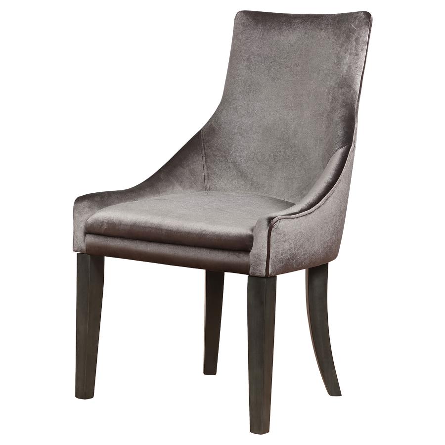 (image for) Phelps Velvet Upholstered Dining Side Chair Grey (Set of 2)