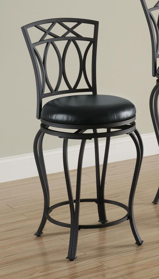 (image for) Adamsville Upholstered Swivel Counter Height Stool Black