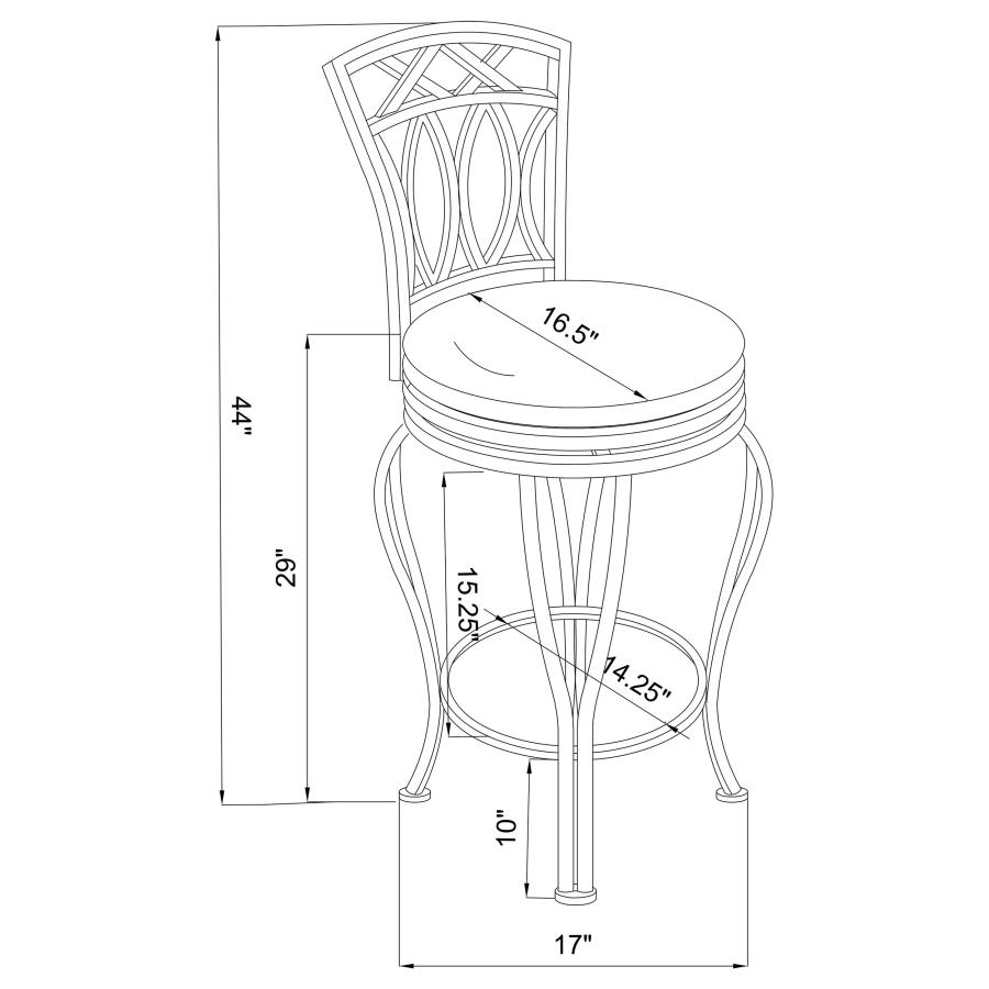 (image for) Adamsville Upholstered Swivel Bar Stool Black