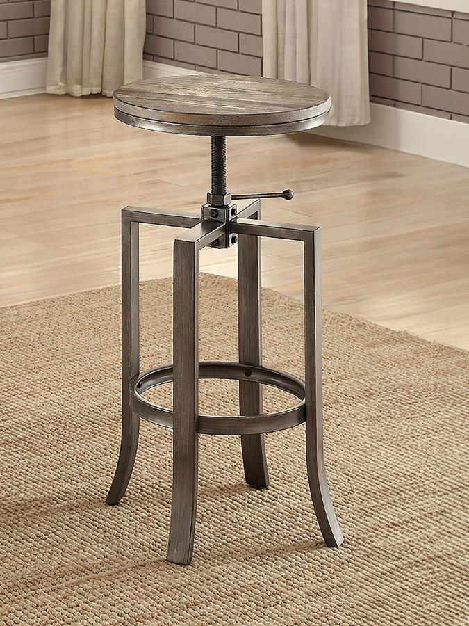 (image for) Bartlett Adjustable Backless Bar Stool Nutmeg (Set of 2)