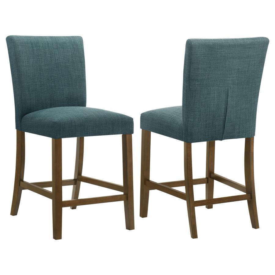 (image for) Paxton Upholstered Counter Height Dining Chair Teal Blue (Set of 2)