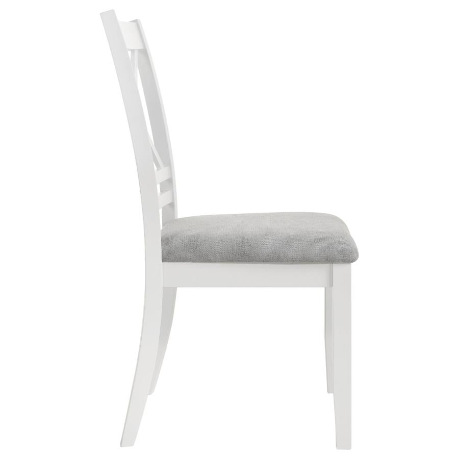 (image for) Hollis Cross Back Wood Dining Side Chair White (Set of 2)