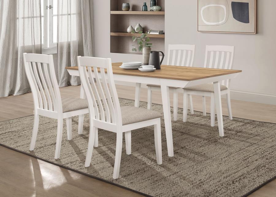 (image for) Nogales 5-piece Rectangular Dining Table Set Off White