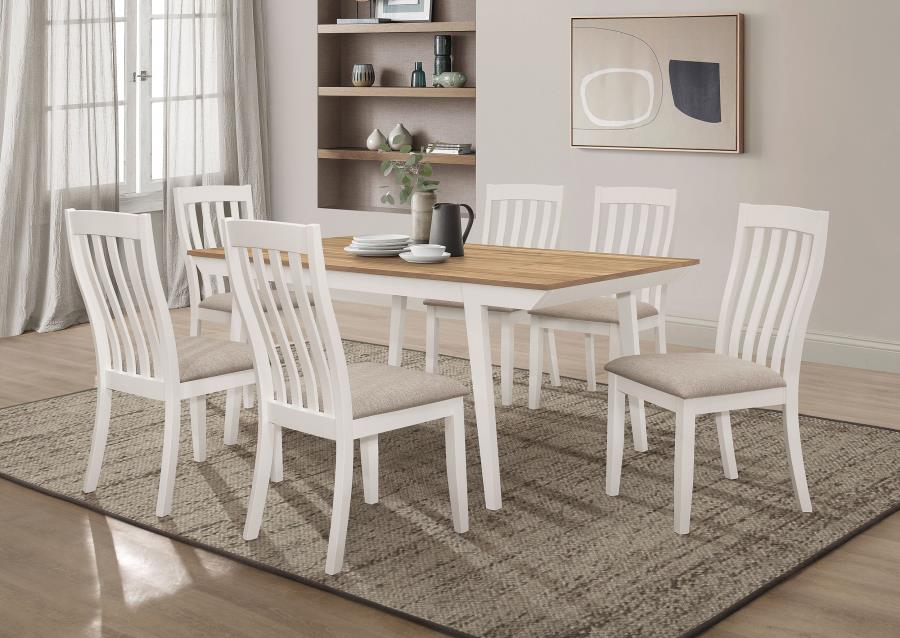 (image for) Nogales 7-piece Rectangular Dining Table Set Off White