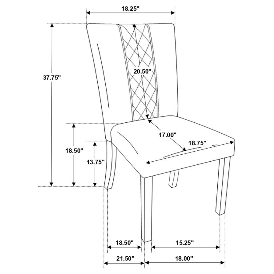 (image for) Malia 5-piece Refractory Extension Leaf Dining Table Set Oak