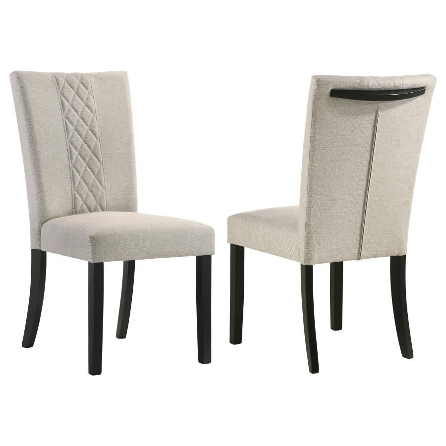 (image for) Malia Fabric Upholstered Dining Side Chair Beige (Set of 2)