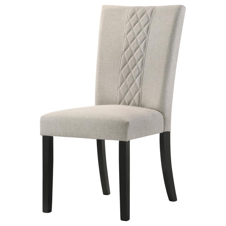 (image for) Malia Fabric Upholstered Dining Side Chair Beige (Set of 2)