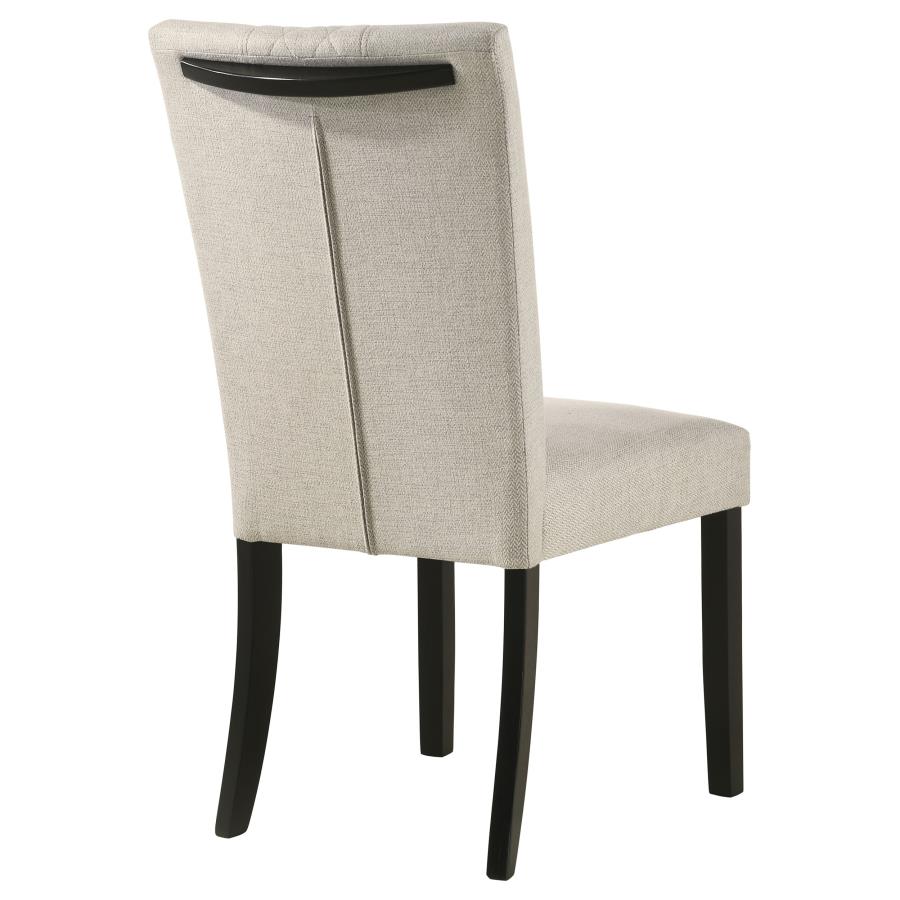 (image for) Malia Fabric Upholstered Dining Side Chair Beige (Set of 2)