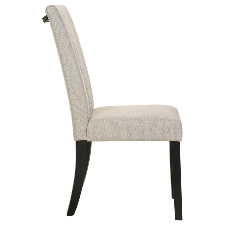 (image for) Malia Fabric Upholstered Dining Side Chair Beige (Set of 2)