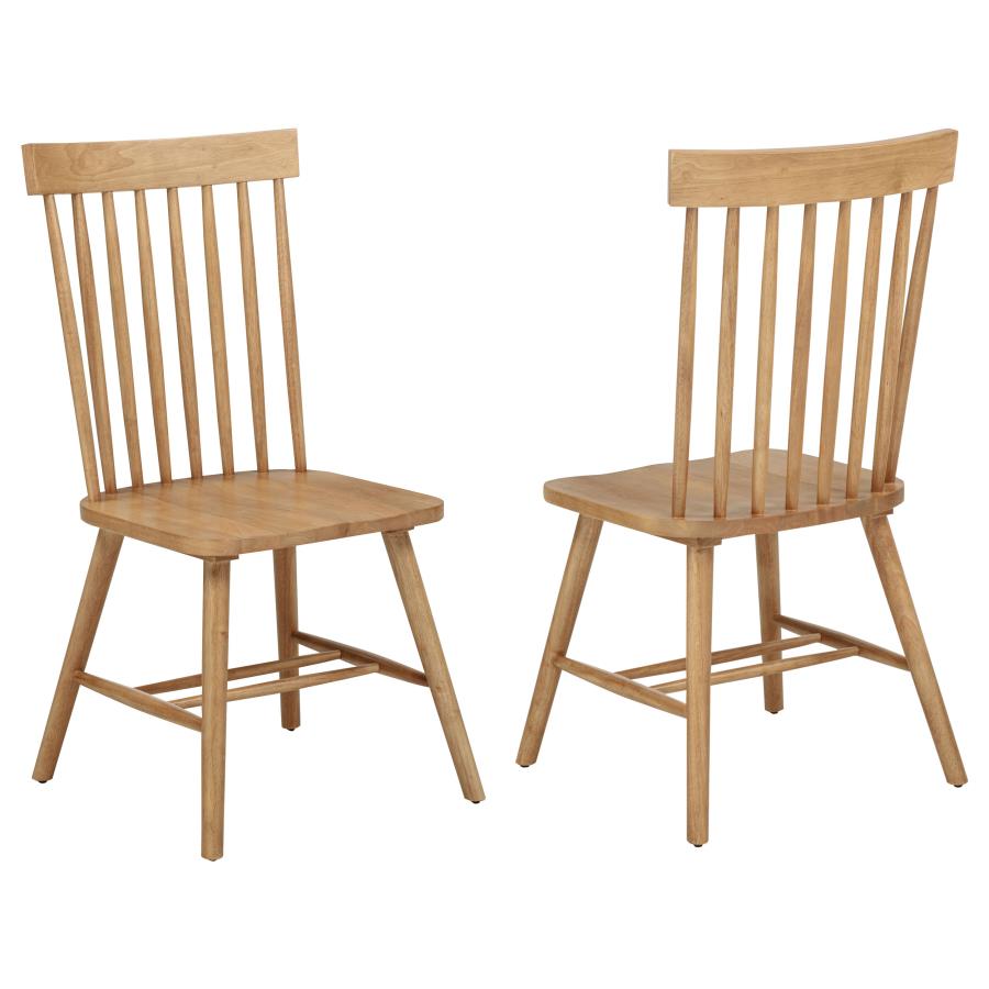 (image for) Andrews Windsor Spindle Back Dining Side Chair Light Ash (Set of 2)