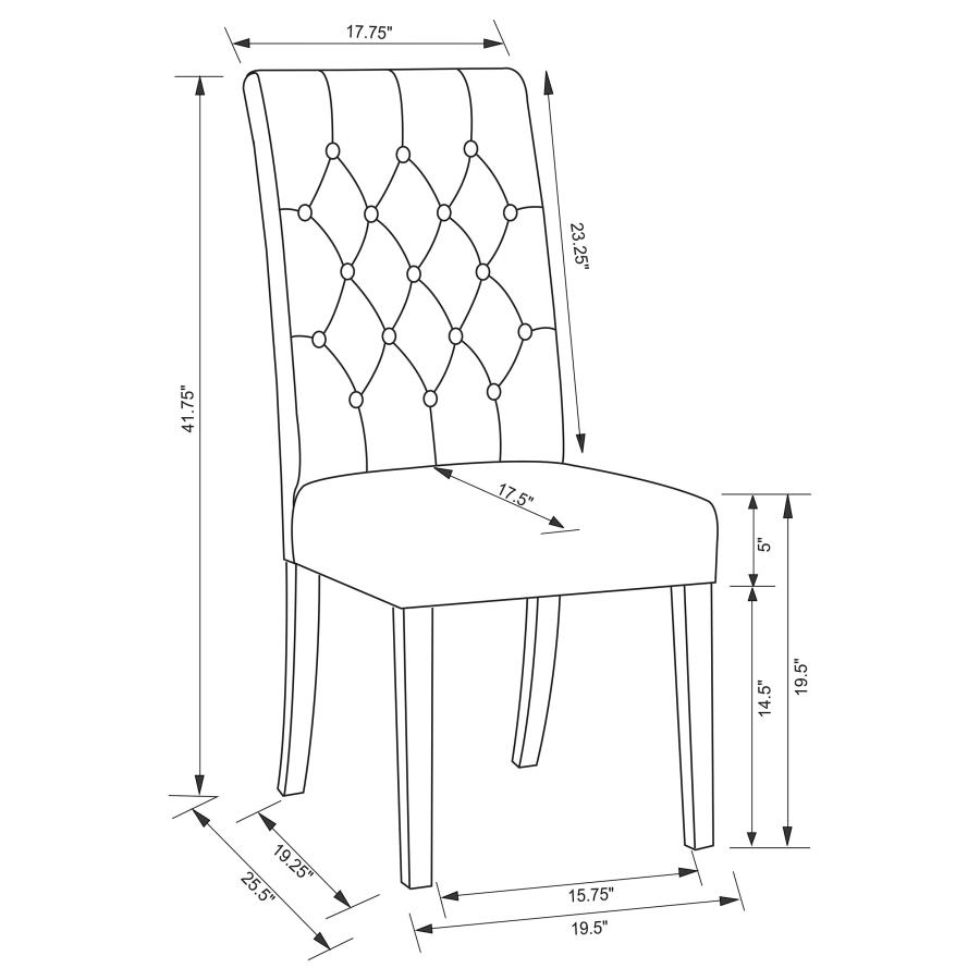 (image for) Douglas Upholstered Dining Side Chair Oatmeal (Set of 2)