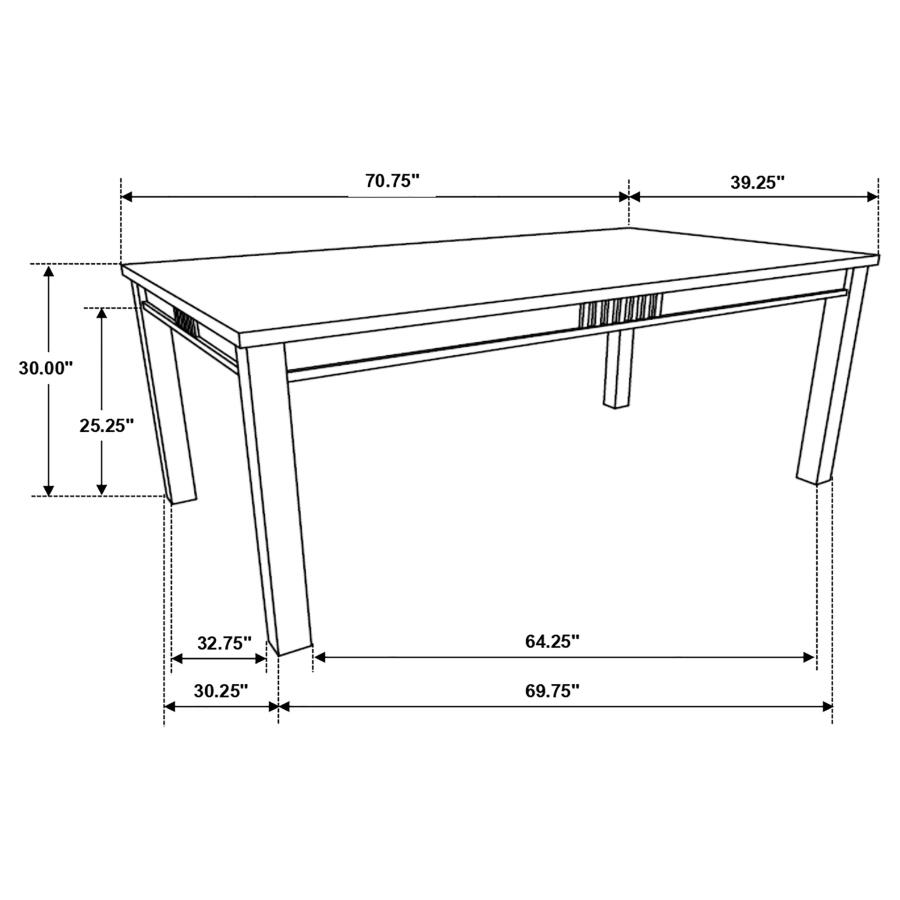 (image for) Marbrisa 5-piece Rectangular Dining Table Set Matte Black