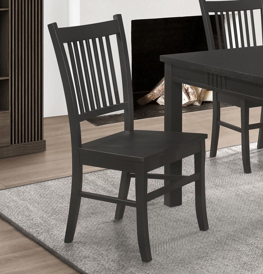 (image for) Marbrisa Wood Dining Side Chair Matte Black (Set of 2)