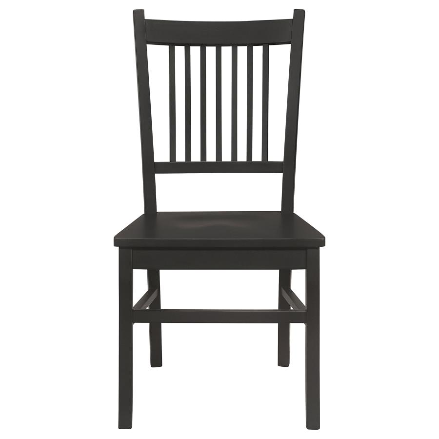 (image for) Marbrisa Wood Dining Side Chair Matte Black (Set of 2)