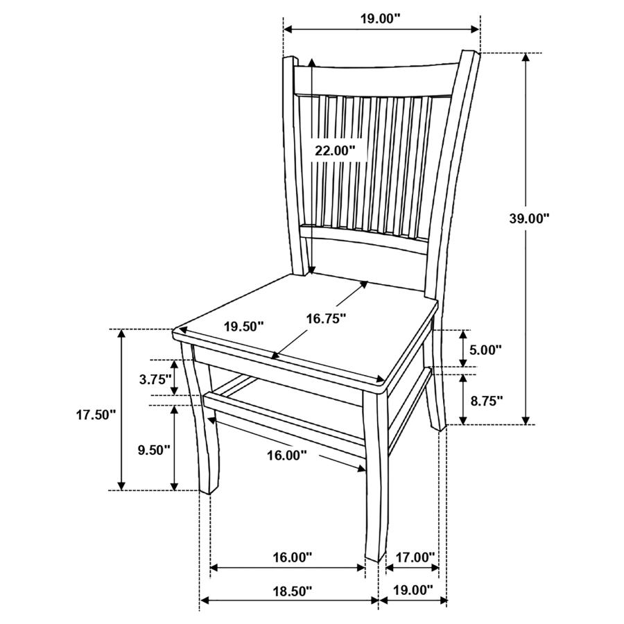 (image for) Marbrisa Wood Dining Side Chair Matte Black (Set of 2)