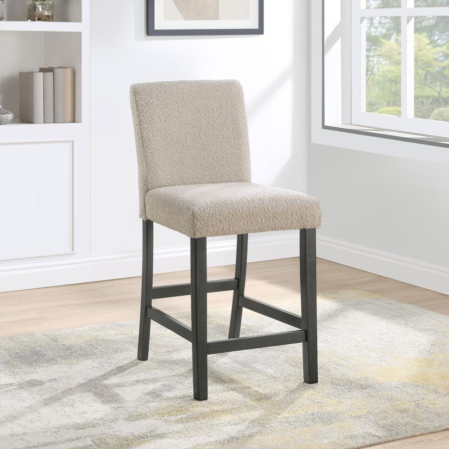 (image for) Alba Boucle Upholstered Counter Chair Beige (Set of 2)