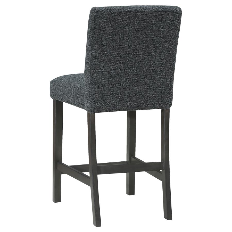 (image for) Alba Boucle Upholstered Counter Chair Black (Set of 2)