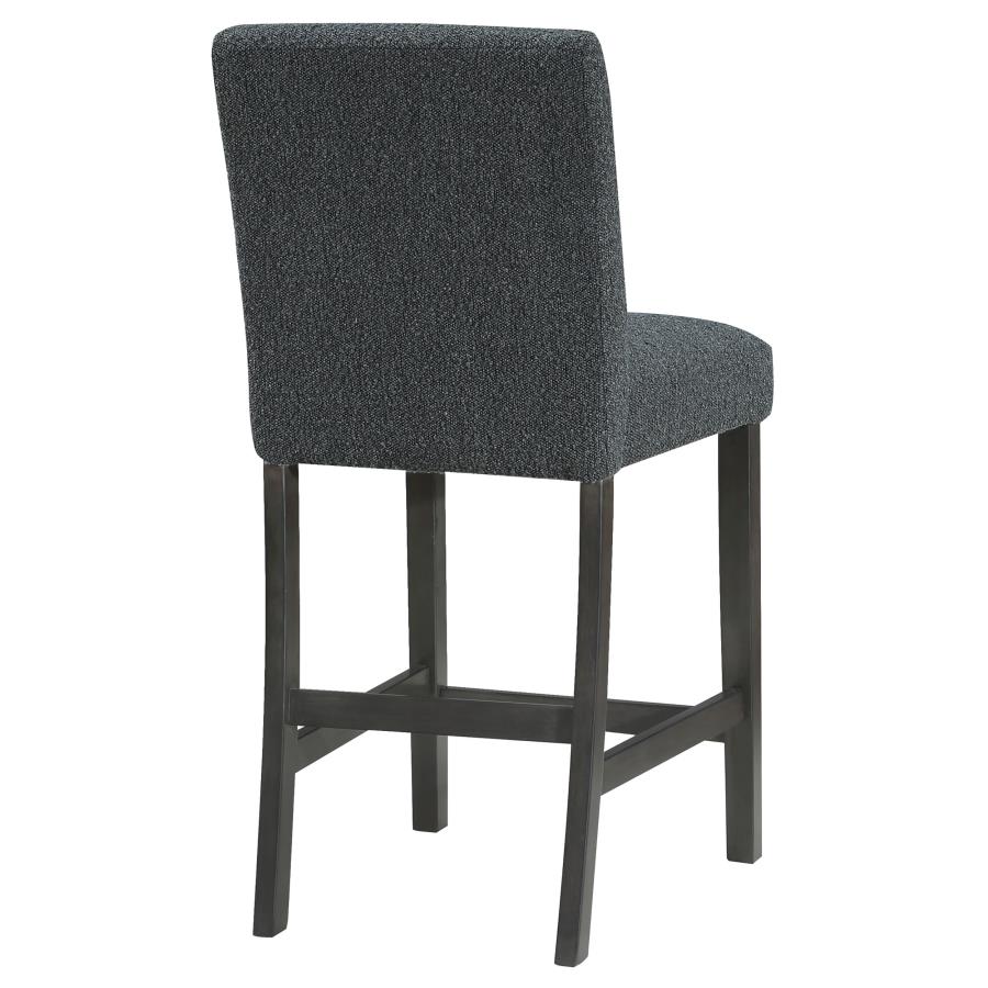 (image for) Alba Boucle Upholstered Counter Chair Black (Set of 2)