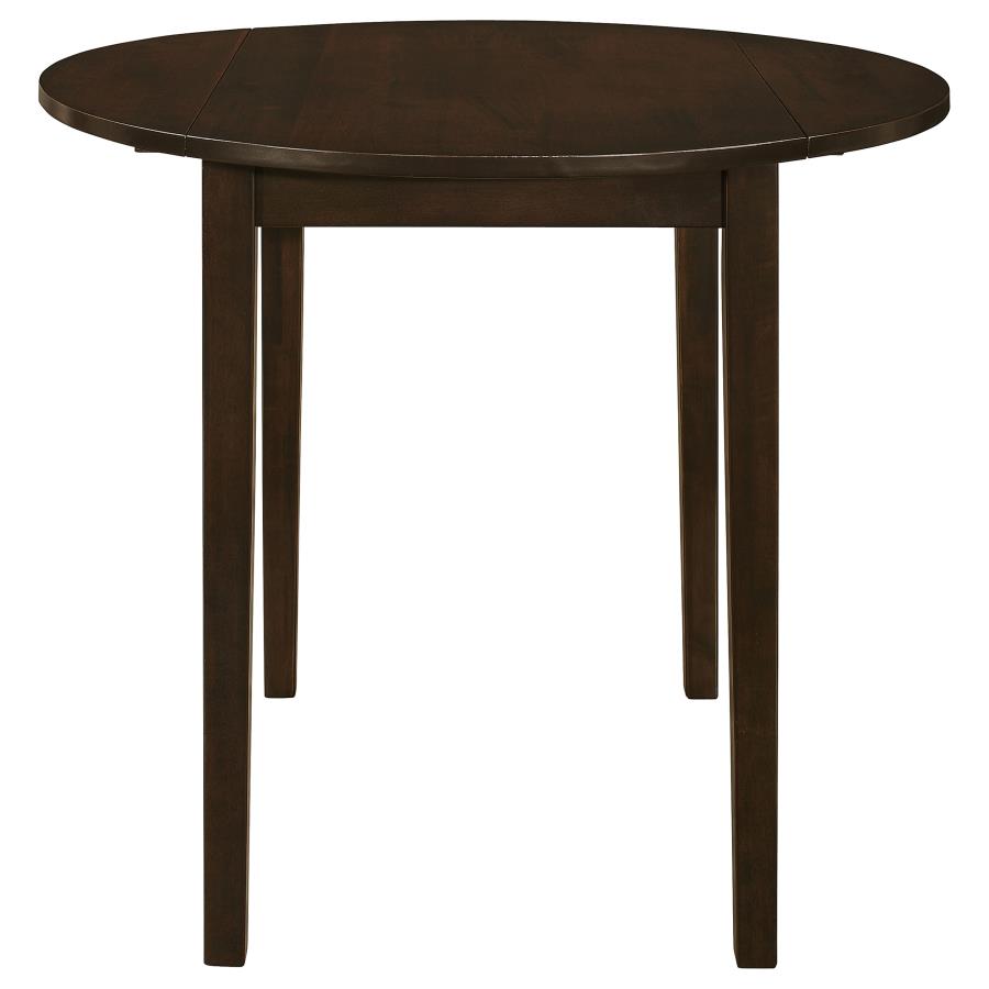 (image for) Bucknell 3-piece Round Drop Leaf Dining Table Set Cappuccino