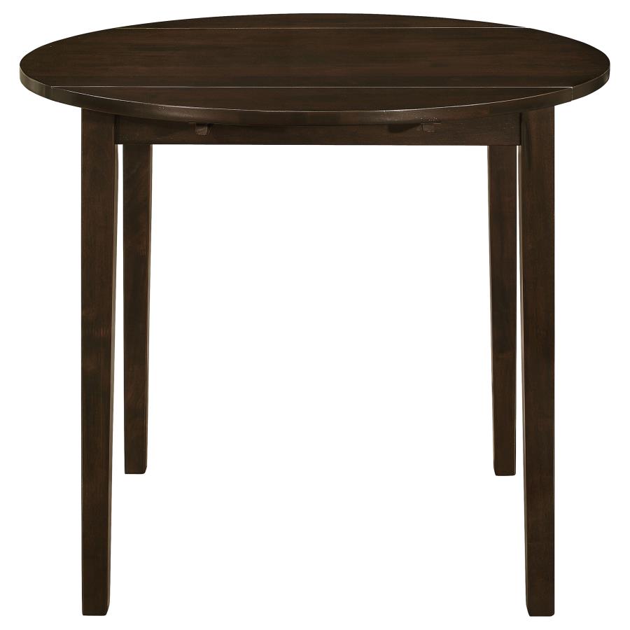 (image for) Bucknell 3-piece Round Drop Leaf Dining Table Set Cappuccino