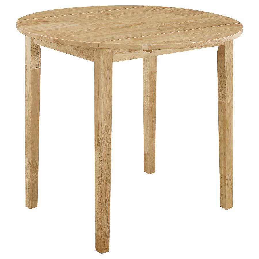 (image for) Bucknell 3-piece Round Drop Leaf Dining Table Set Natural