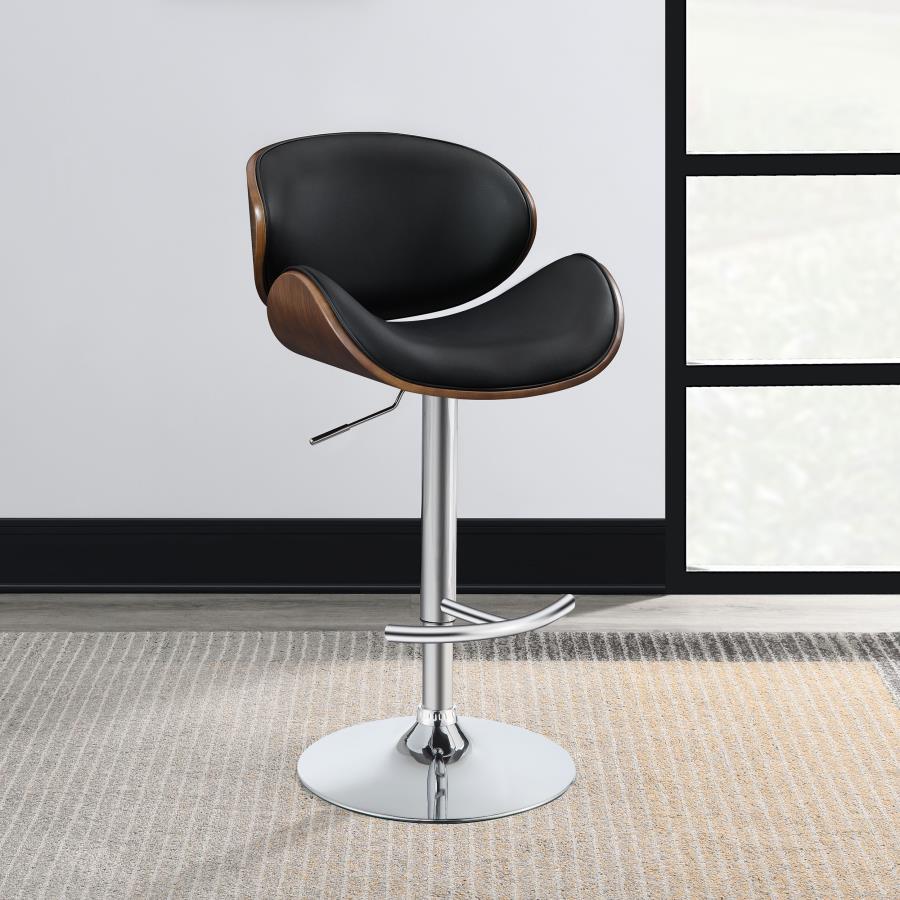 (image for) Harris Adjustable Bar Stool Black and Chrome