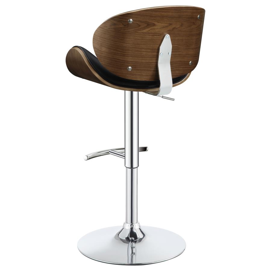 (image for) Harris Adjustable Bar Stool Black and Chrome