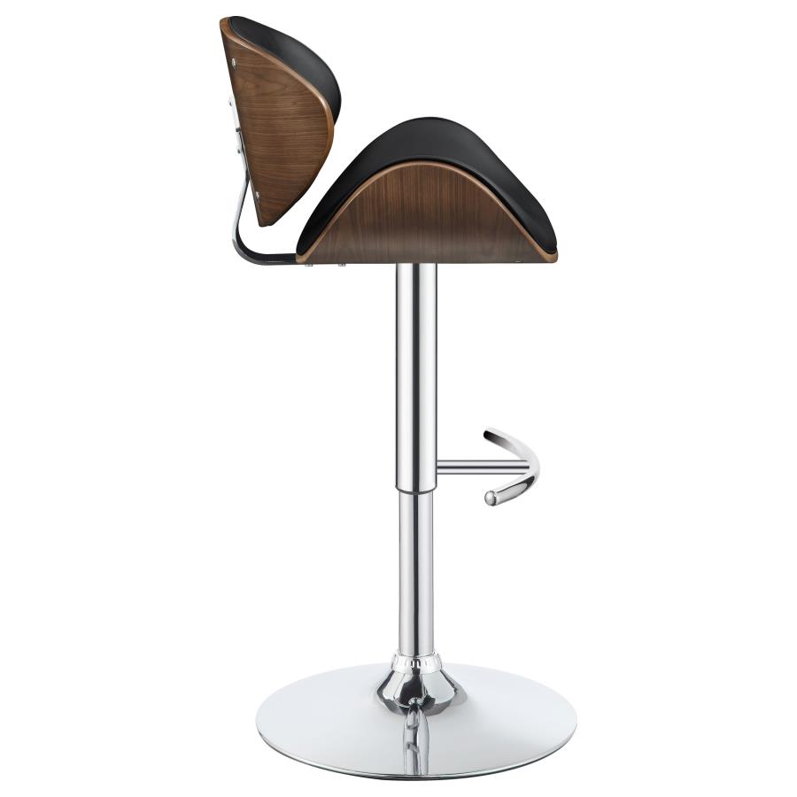 (image for) Harris Adjustable Bar Stool Black and Chrome