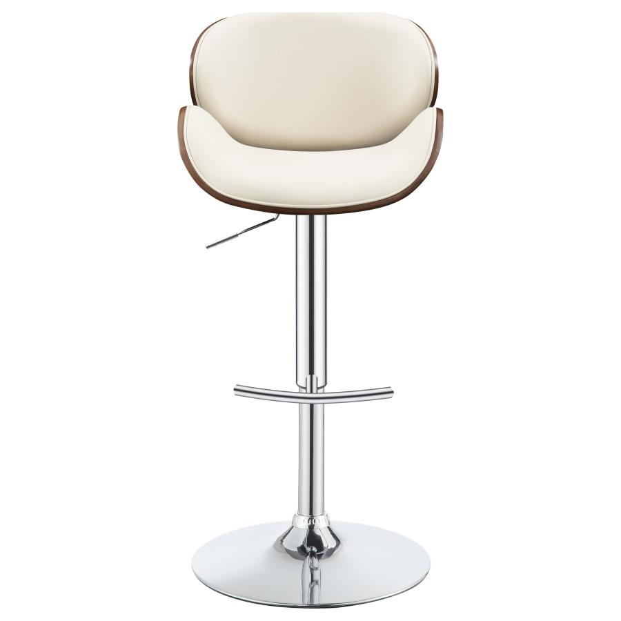 (image for) Harris Adjustable Bar Stool Ecru and Chrome