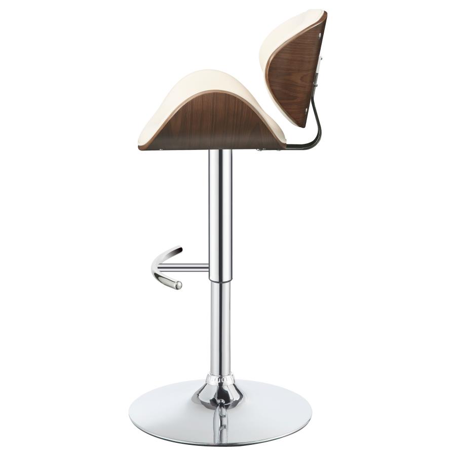 (image for) Harris Adjustable Bar Stool Ecru and Chrome