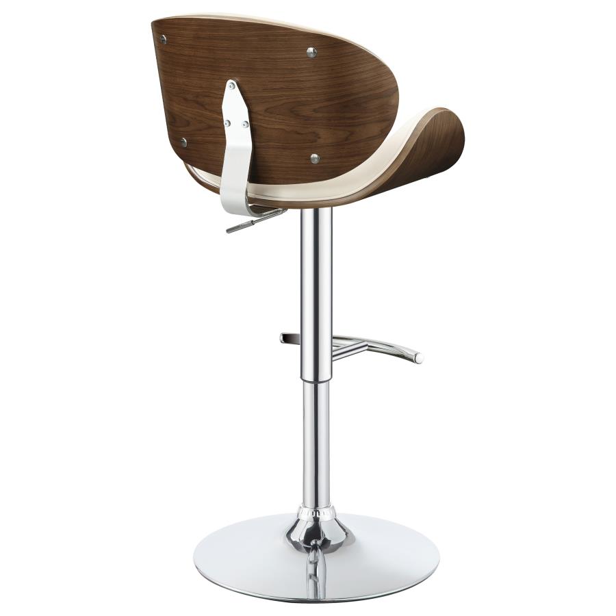 (image for) Harris Adjustable Bar Stool Ecru and Chrome