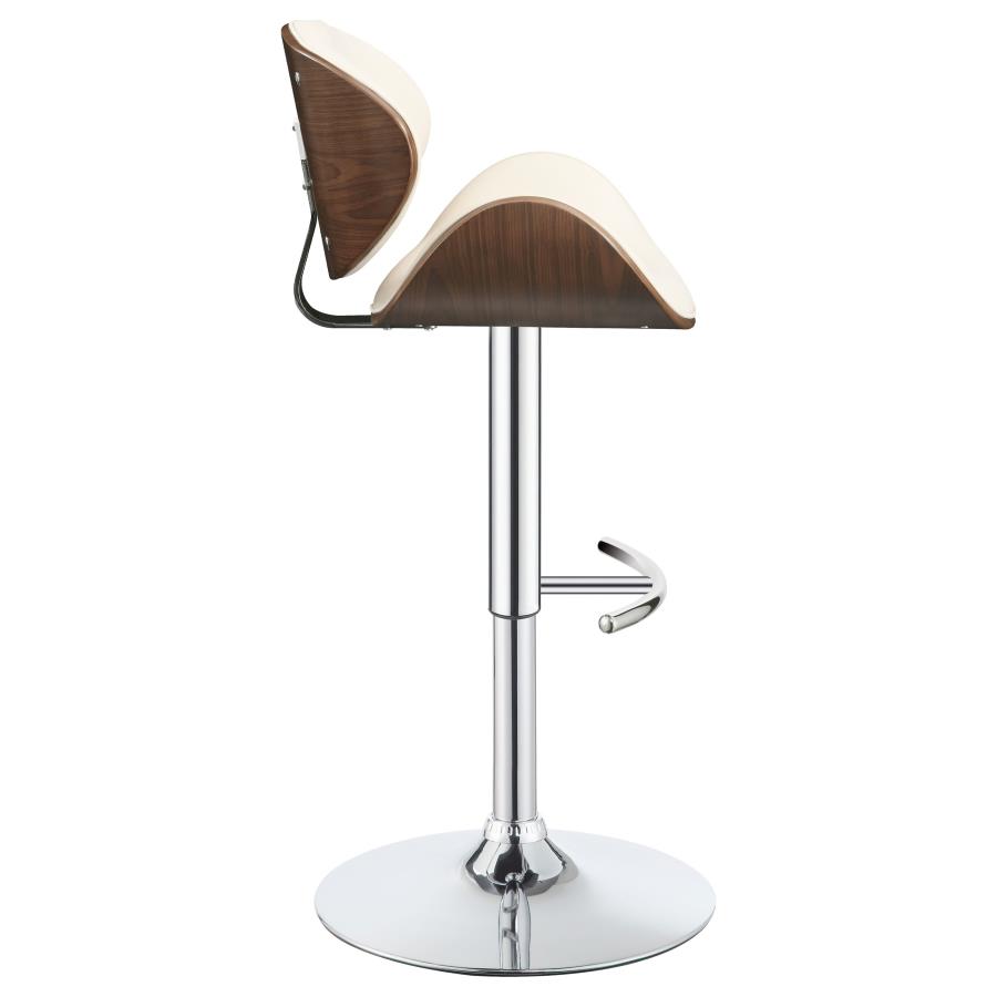 (image for) Harris Adjustable Bar Stool Ecru and Chrome