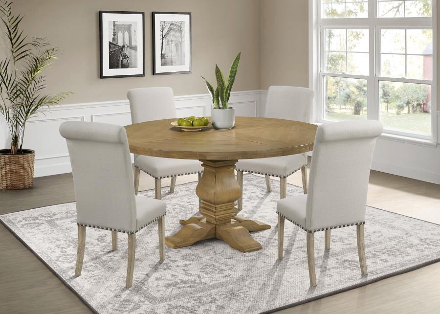 (image for) Florence 5-piece Round Dining Table Set Rustic Honey