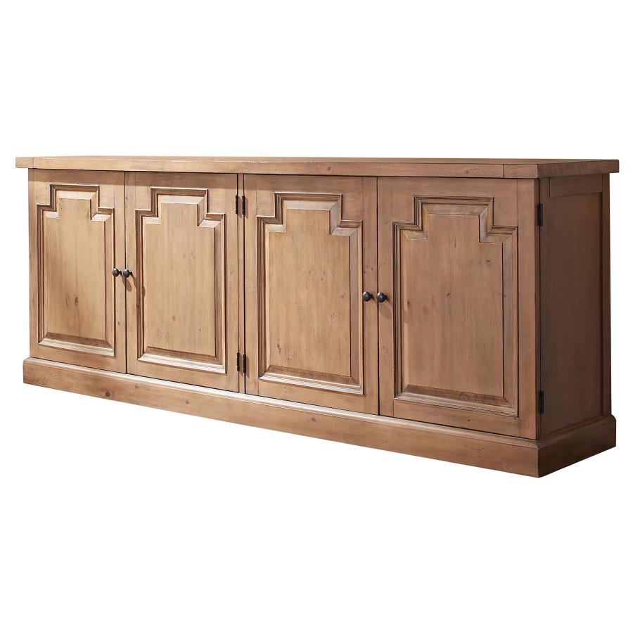 (image for) Florence 4-door Dining Sideboard Buffet Cabinet Rustic Honey