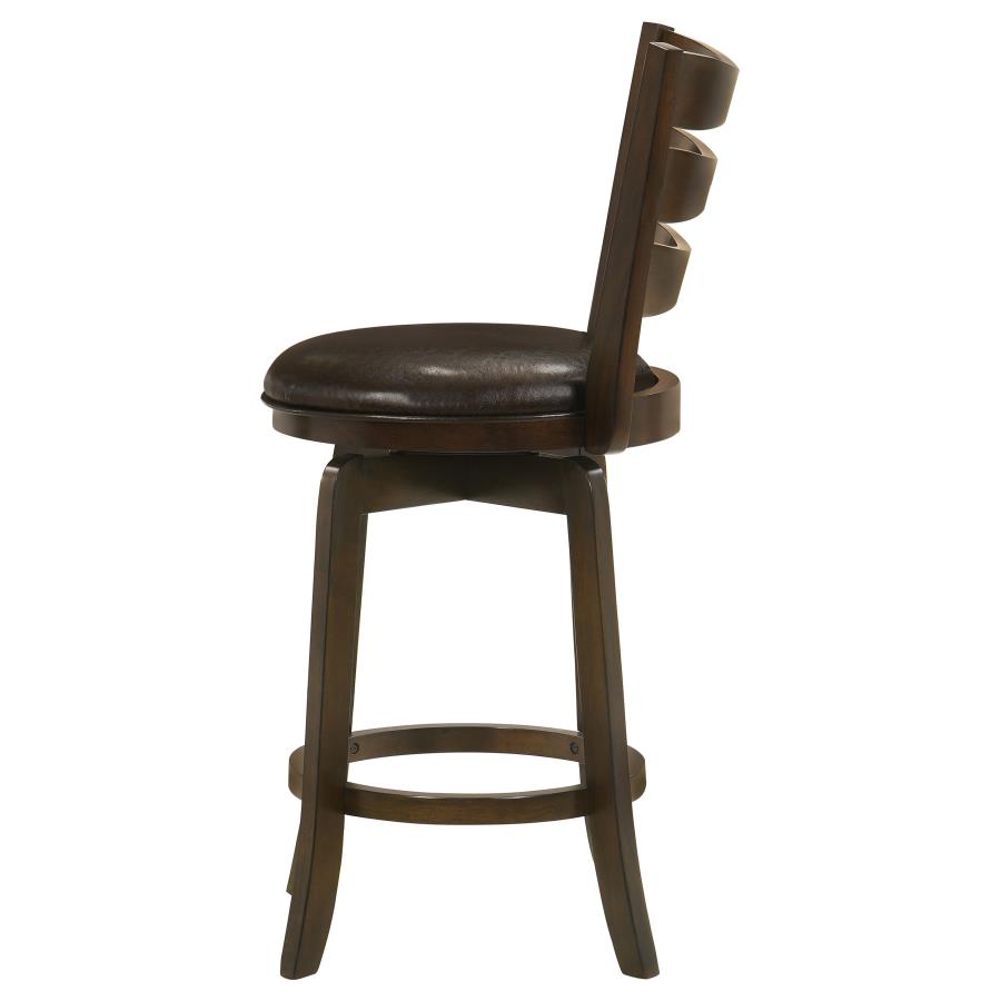 (image for) Murphy Wood Counter Height Swivel Bar Chair Dark Brown