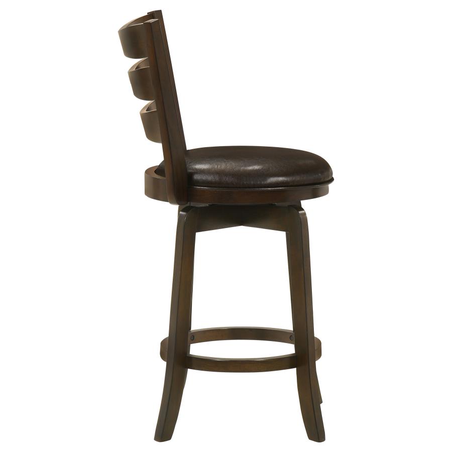 (image for) Murphy Wood Counter Height Swivel Bar Chair Dark Brown