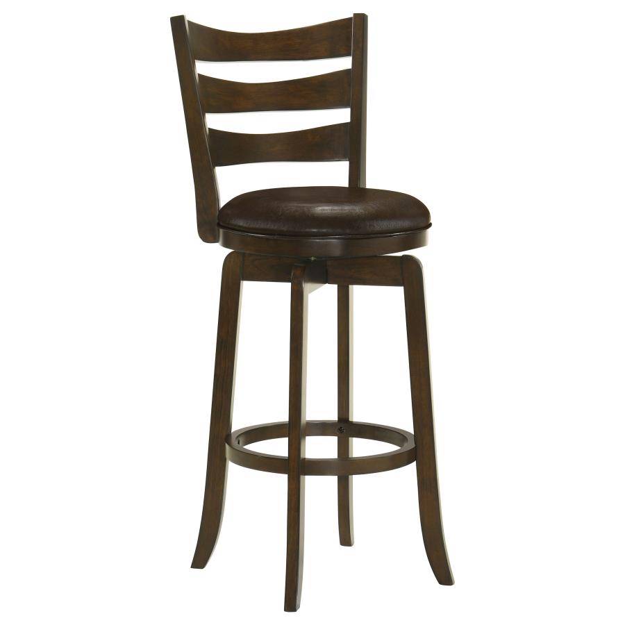 (image for) Murphy Wood Pub Height Swivel Bar Chair Dark Brown