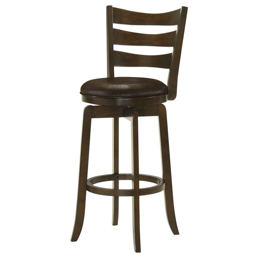 (image for) Murphy Wood Pub Height Swivel Bar Chair Dark Brown