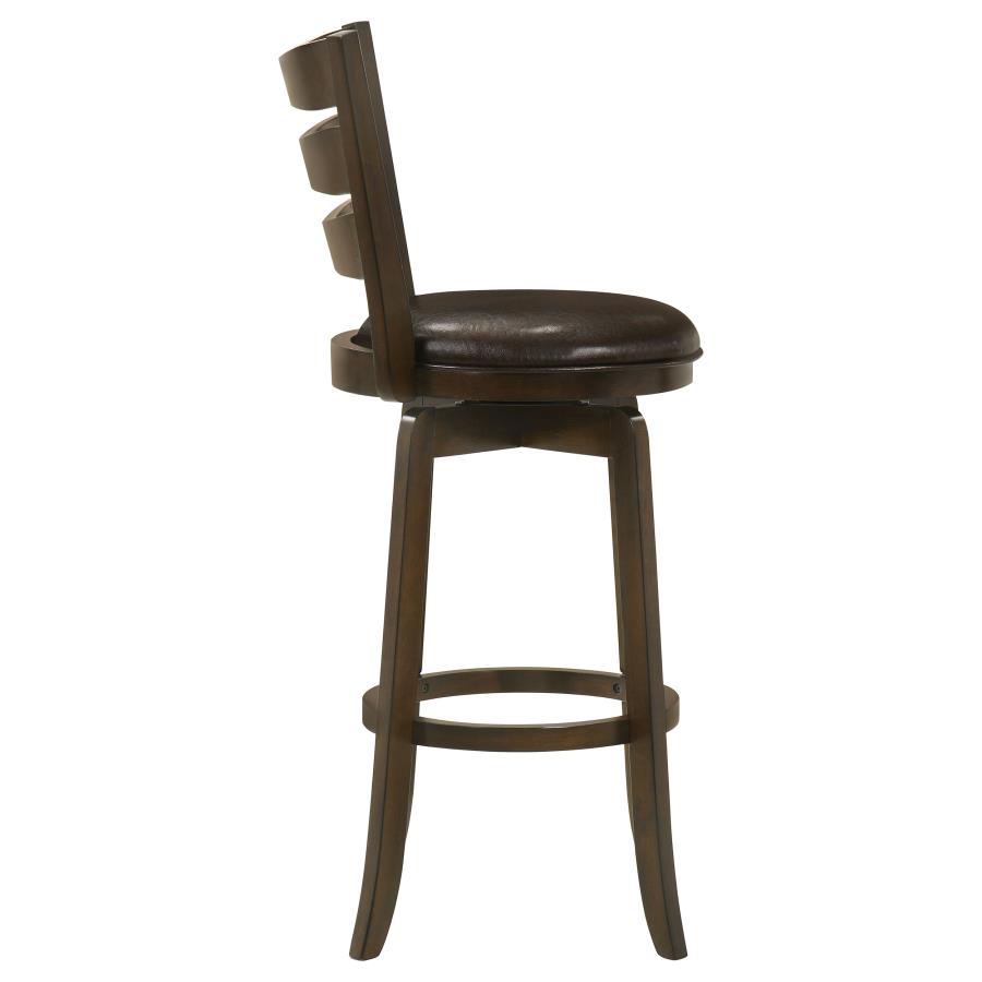 (image for) Murphy Wood Pub Height Swivel Bar Chair Dark Brown