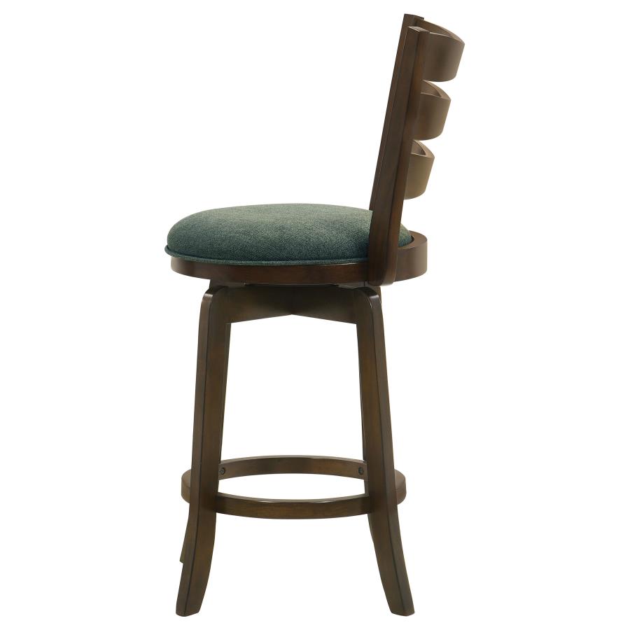 (image for) Murphy Wood Counter Height Swivel Bar Chair Hunter Green