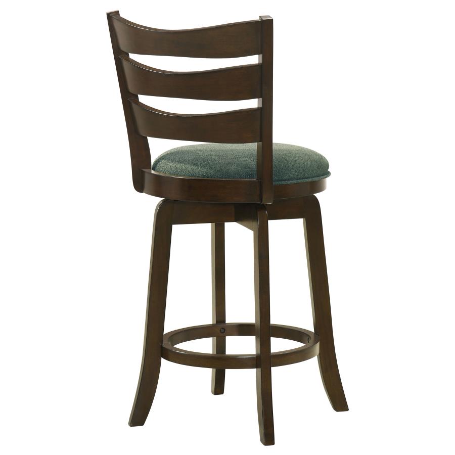 (image for) Murphy Wood Counter Height Swivel Bar Chair Hunter Green