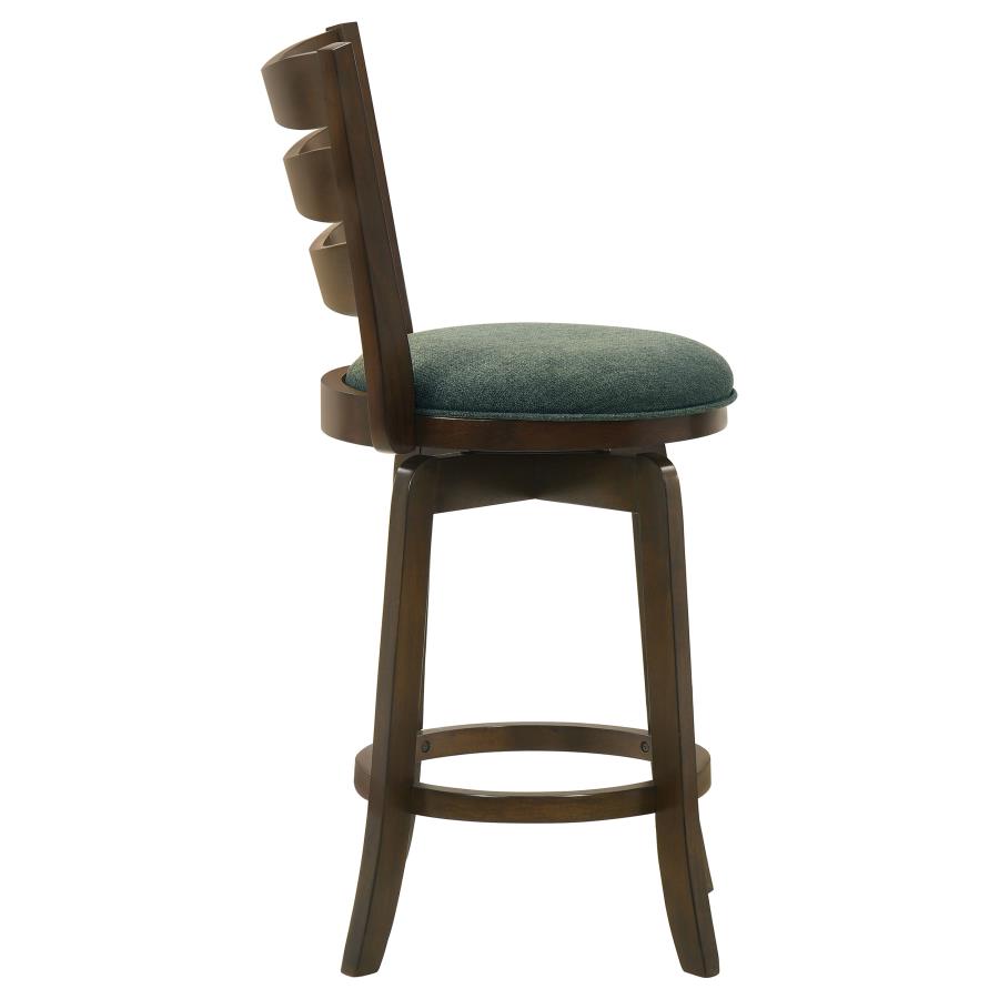 (image for) Murphy Wood Counter Height Swivel Bar Chair Hunter Green