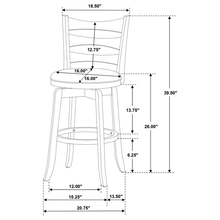 (image for) Murphy Wood Counter Height Swivel Bar Chair Hunter Green